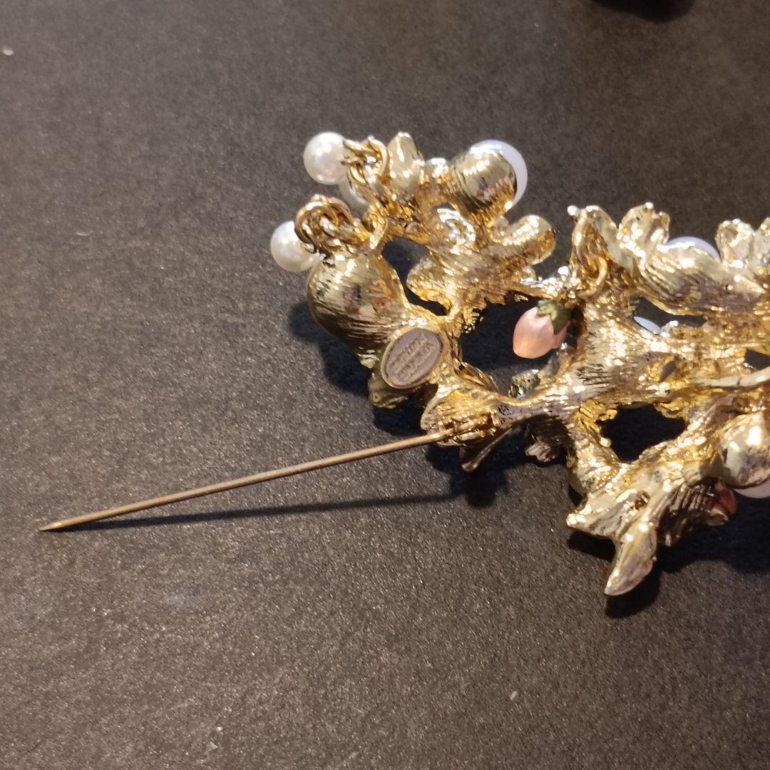 VENDOME BOUTIQUE/ヴァンドーム　ブローチ フラワー　ピンク