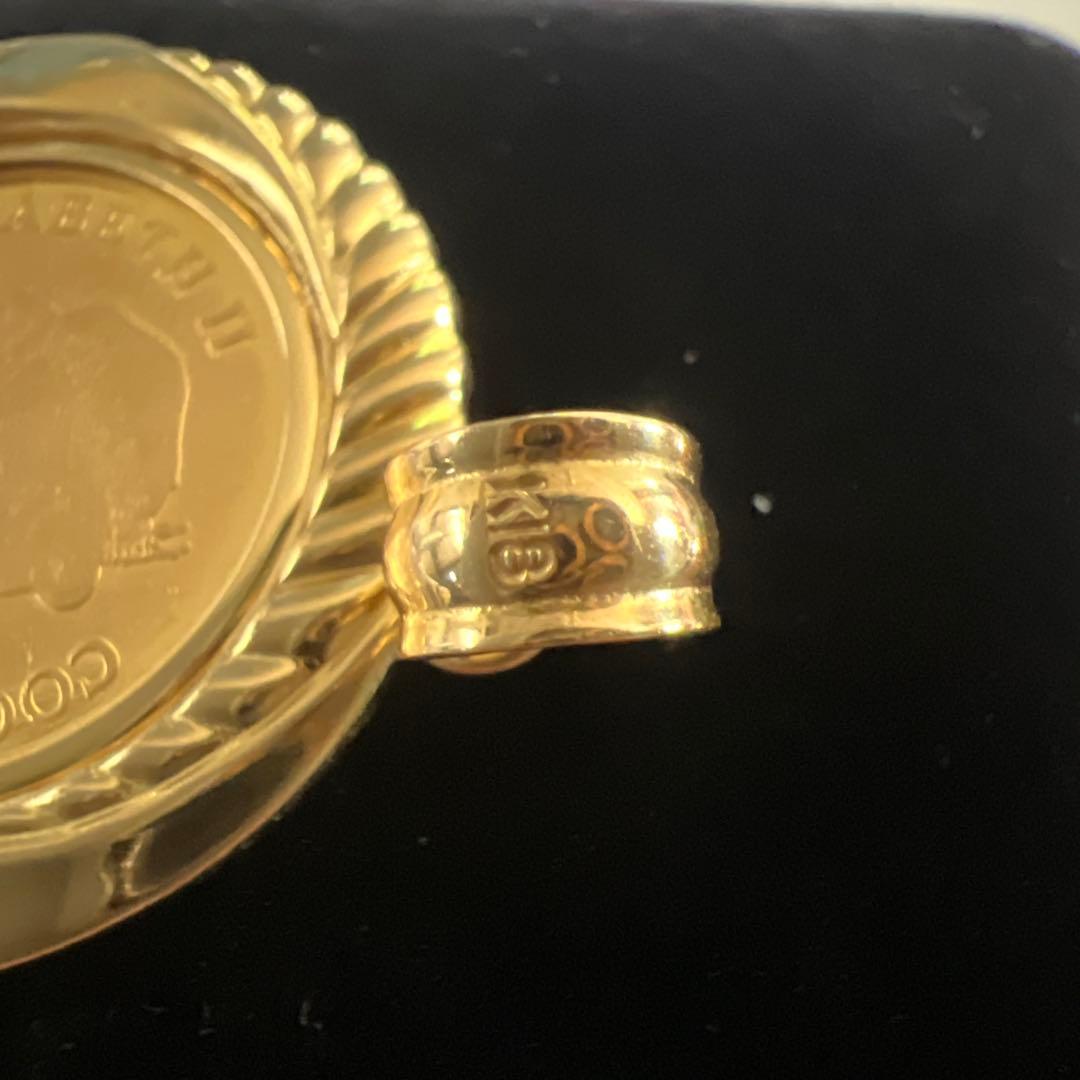 k24ペンダントトップ　エリザベス1/10oz マリア　枠k18