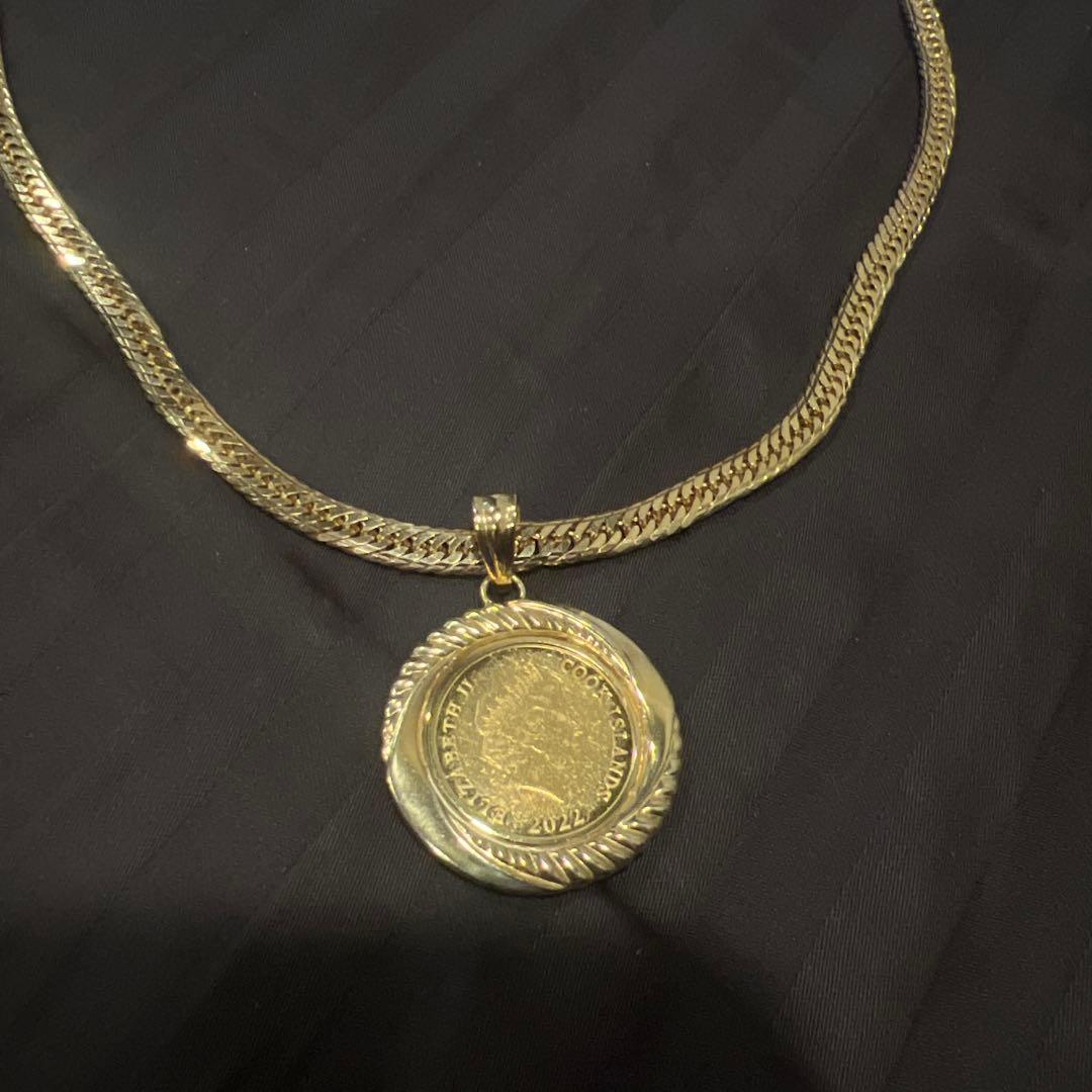 k24ペンダントトップ　エリザベス1/10oz マリア　枠k18