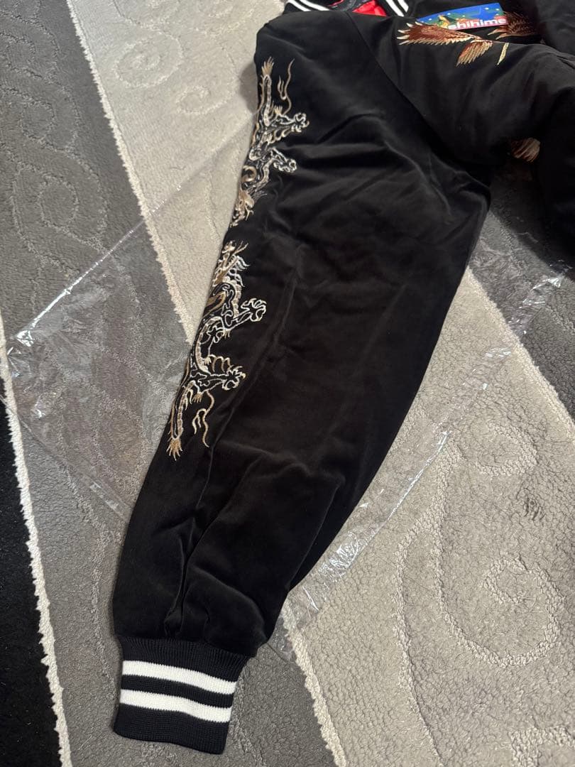 ⭐︎試着のみ⭐︎ hoshihime 星姫　鷹　バラ　スカジャン　ベロア　LL