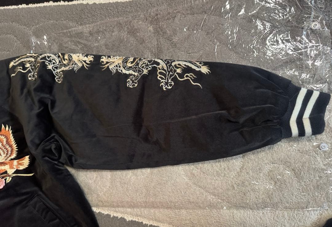 ⭐︎試着のみ⭐︎ hoshihime 星姫　鷹　バラ　スカジャン　ベロア　LL