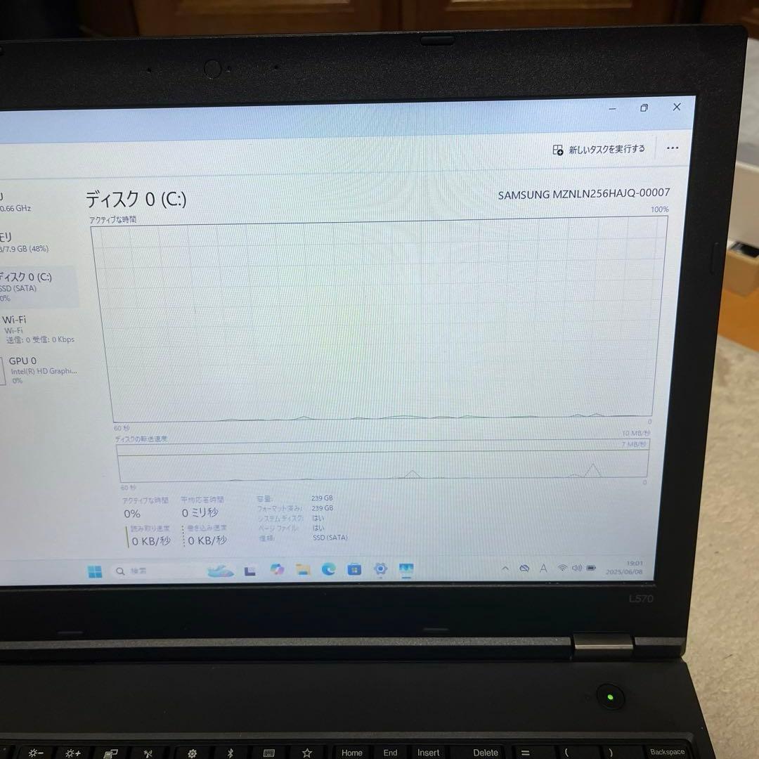 【値下げ‼️】ThinkPad Celeron@2.20 8GB SSD256GB
