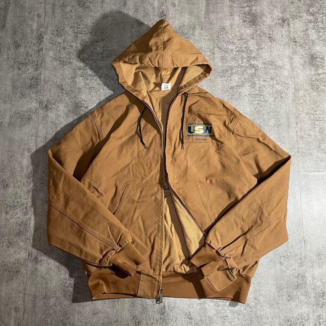 USA製Union Lineユニオンラインダック地アクティブジャケット企業ロゴL