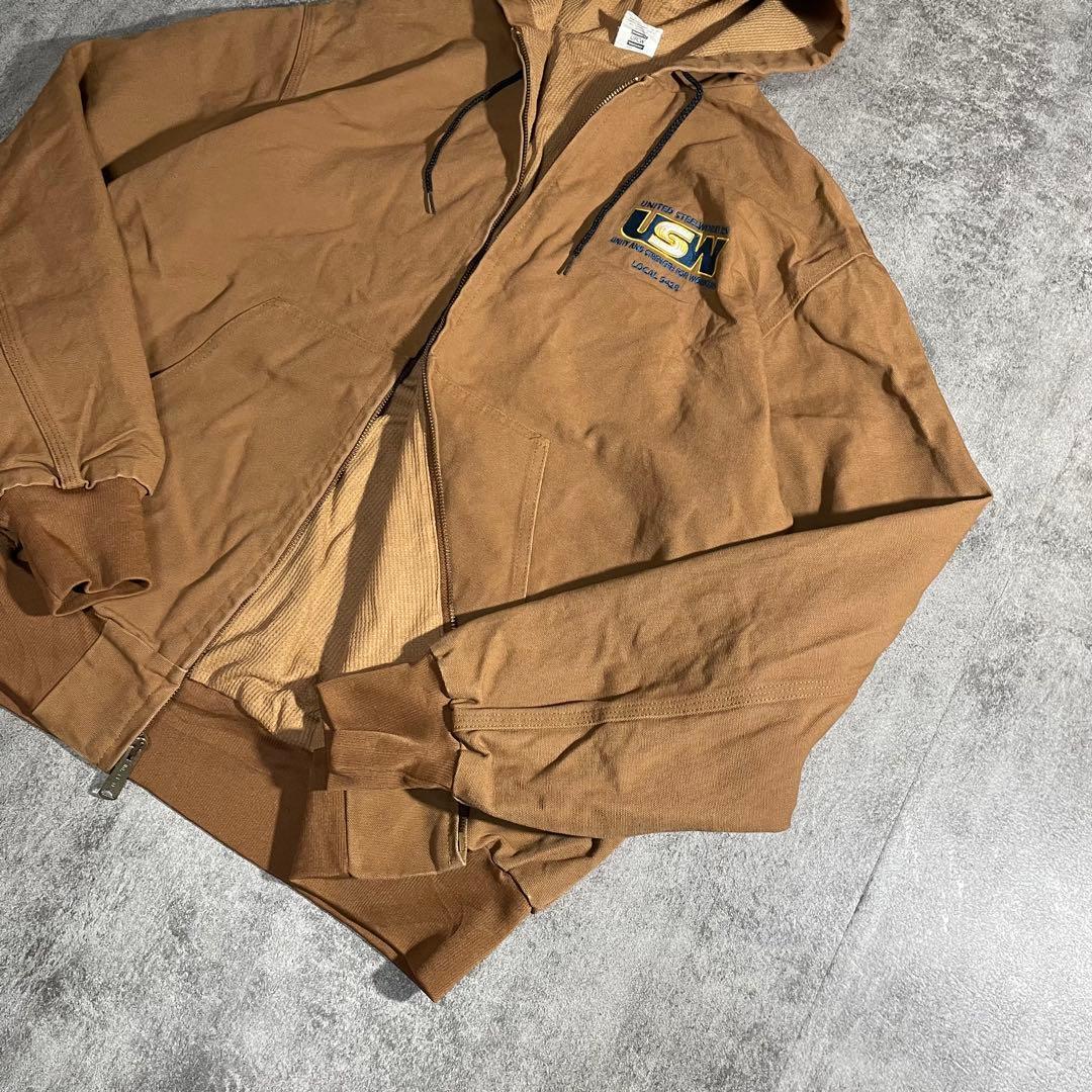 USA製Union Lineユニオンラインダック地アクティブジャケット企業ロゴL