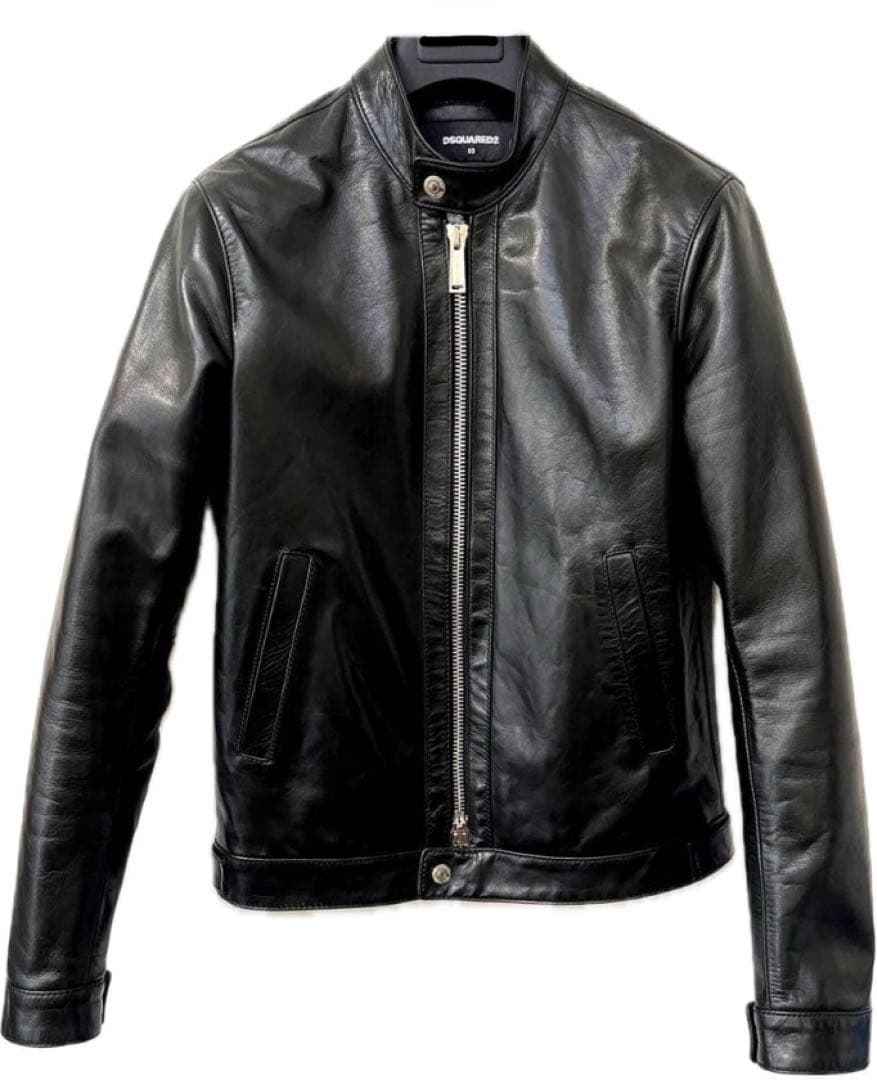 定価35万 美品 レザー ライダースドッキングジャケット 希少サイズ50