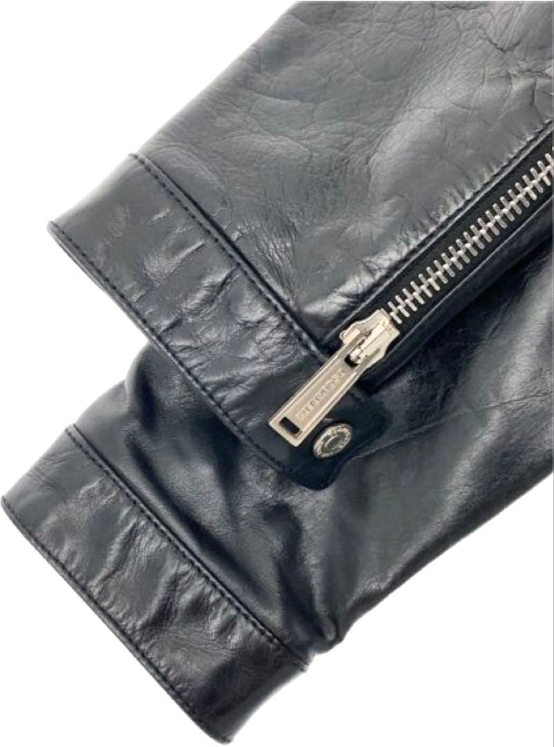 定価35万 美品 レザー ライダースドッキングジャケット 希少サイズ50