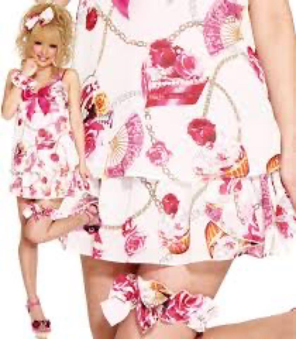 MA✽RS♡ローズケーキ柄キャミトップス♡オリジナルデザイン♡激レア♡白×ピンク