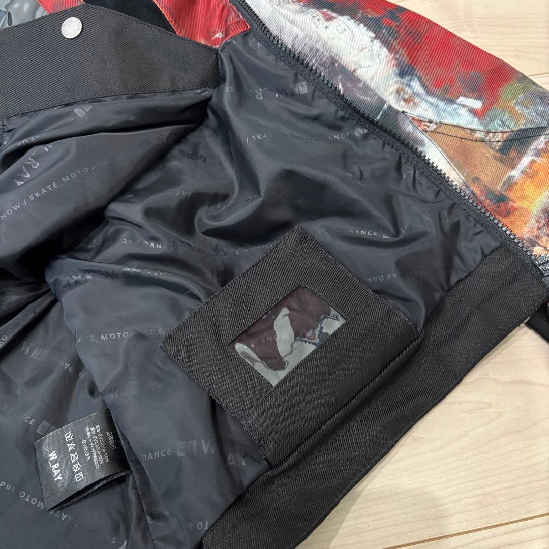 【美品】W_RAYスノーボードウェア ブラック　Lサイズ