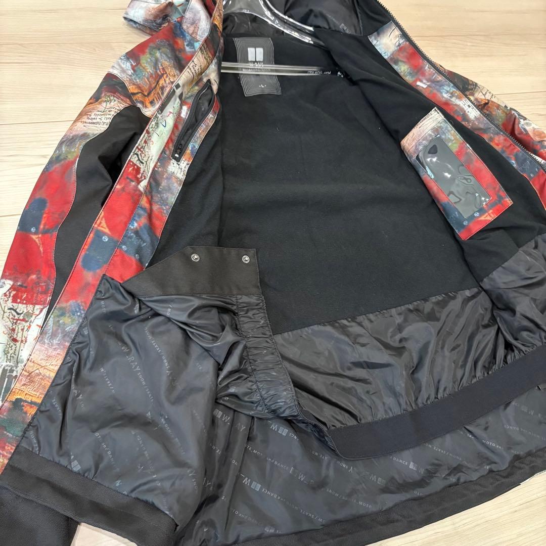 【美品】W_RAYスノーボードウェア ブラック　Lサイズ