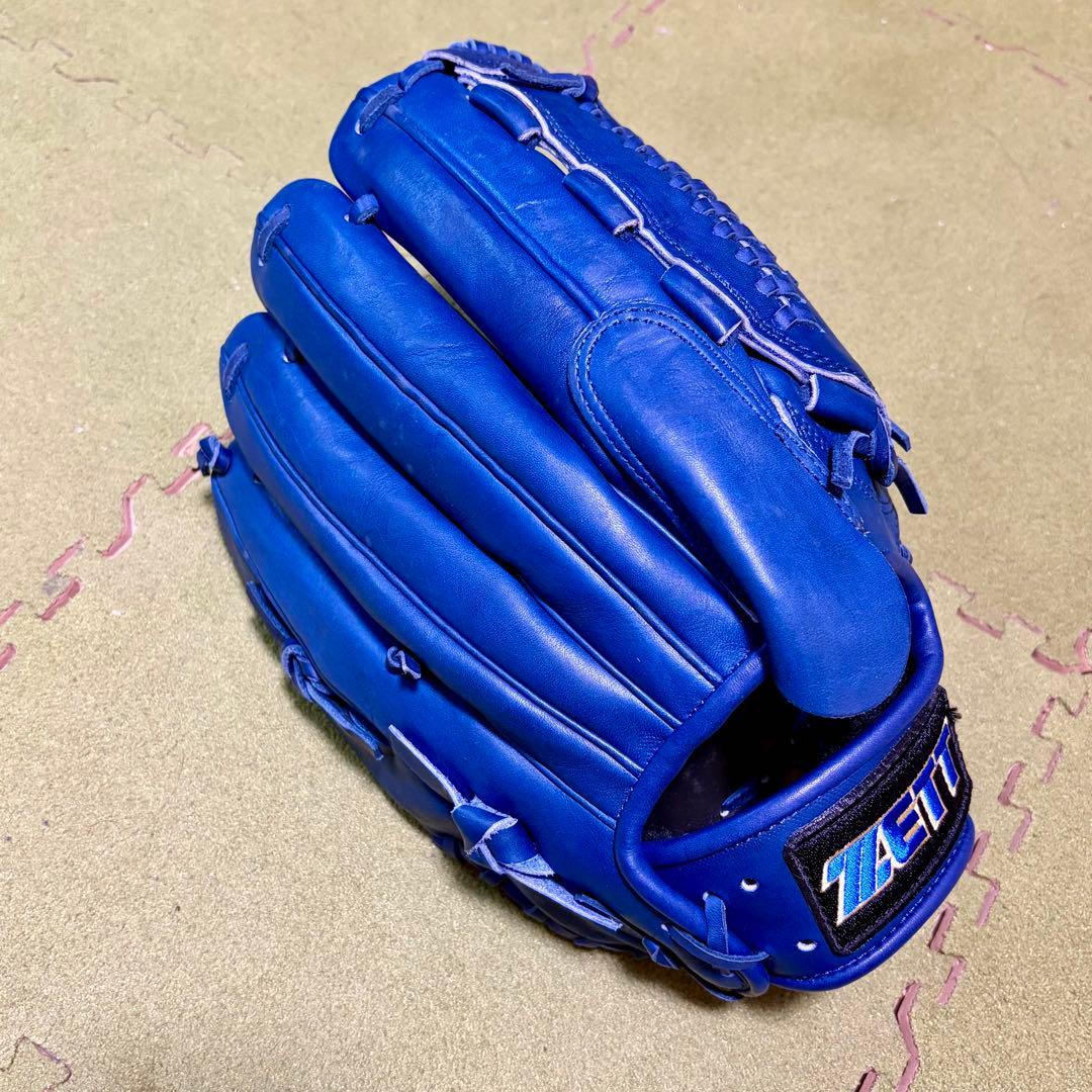 美品　ZETT 日本製 Kデザインウェブ ゼット 投手用 グローブ