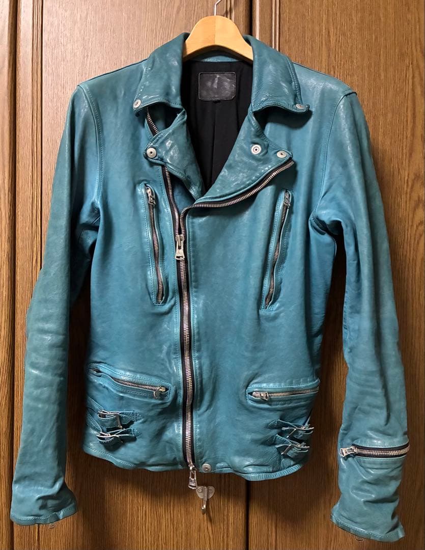 バックラッシュbacklashジャパンカーフダブルライダースLターコイズ祝日値下