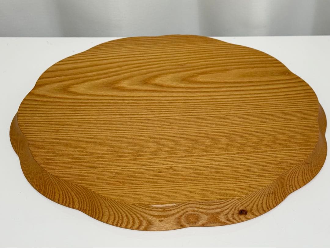 輪花盆　大　ケヤキ　欅　四十沢木材工芸/KITO トレー