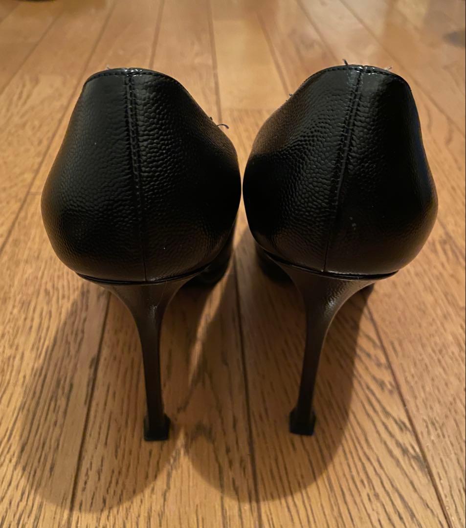 サンローラン　パンプス　レザー　黒　レディース　40サイズ美品