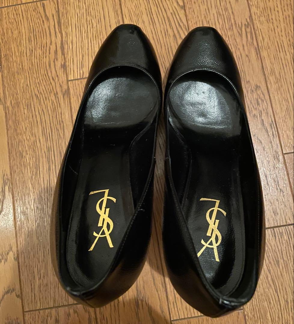 サンローラン　パンプス　レザー　黒　レディース　40サイズ美品