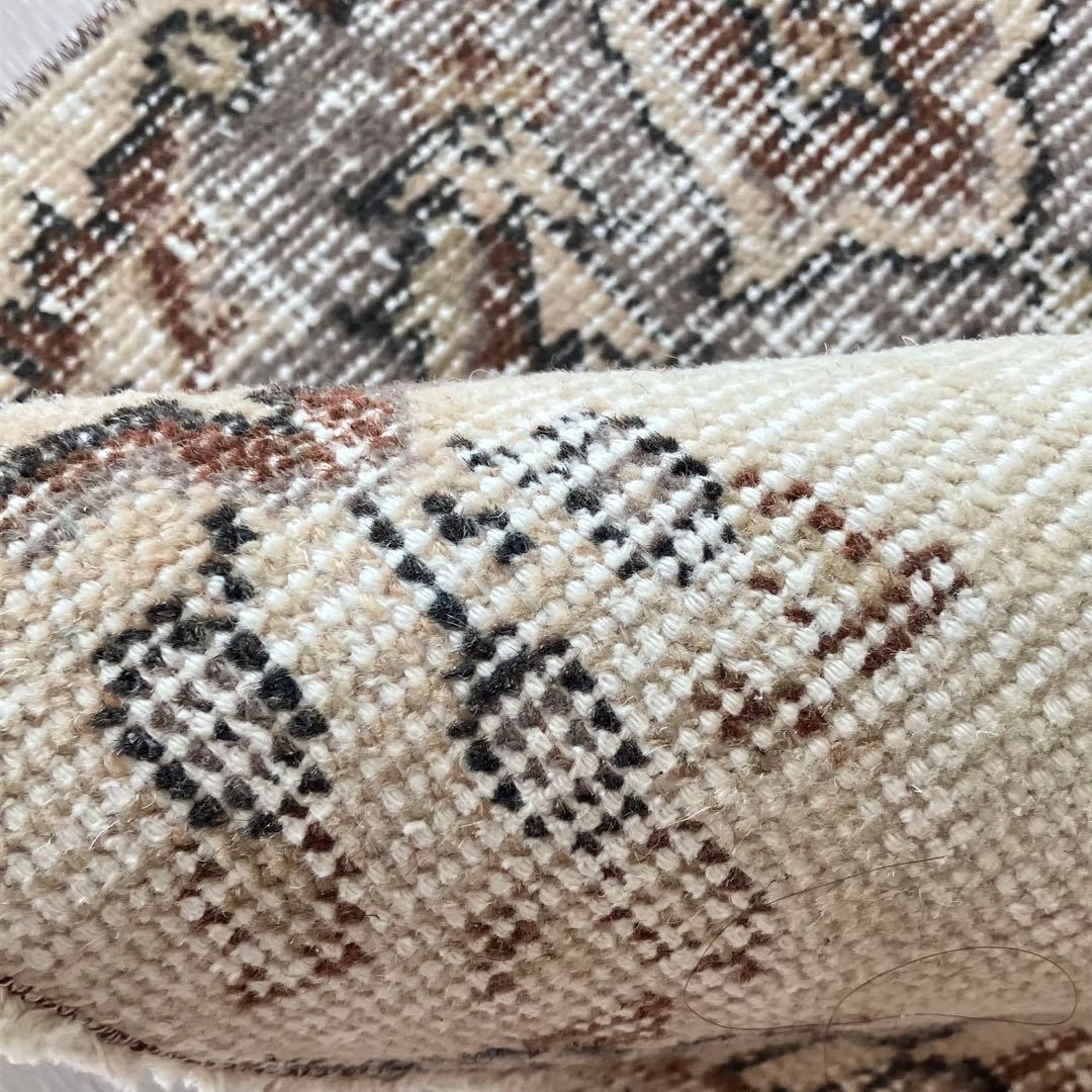 カフェオレベージュ54×220ブラウン　超ロングランナー　トルコヴィンテージラグ