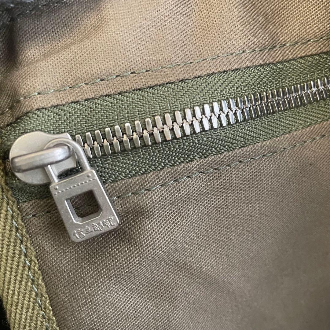 プーさん 一澤信三郎帆布 ボストンバッグ　オリーブ