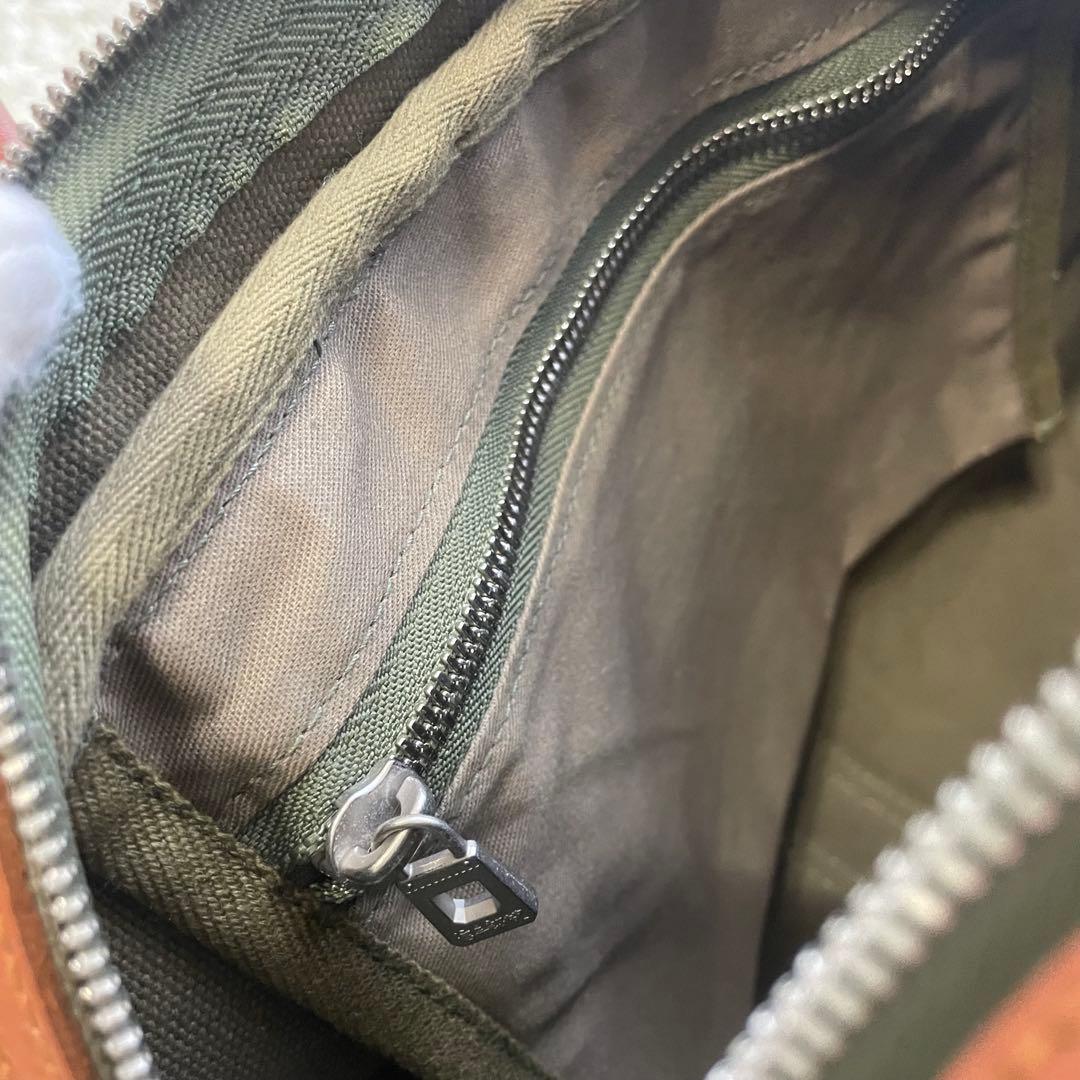 プーさん 一澤信三郎帆布 ボストンバッグ　オリーブ