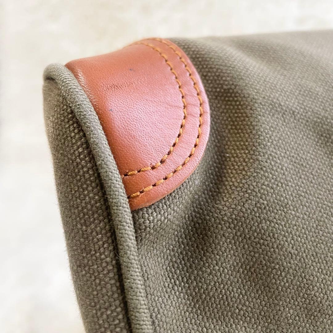 プーさん 一澤信三郎帆布 ボストンバッグ　オリーブ