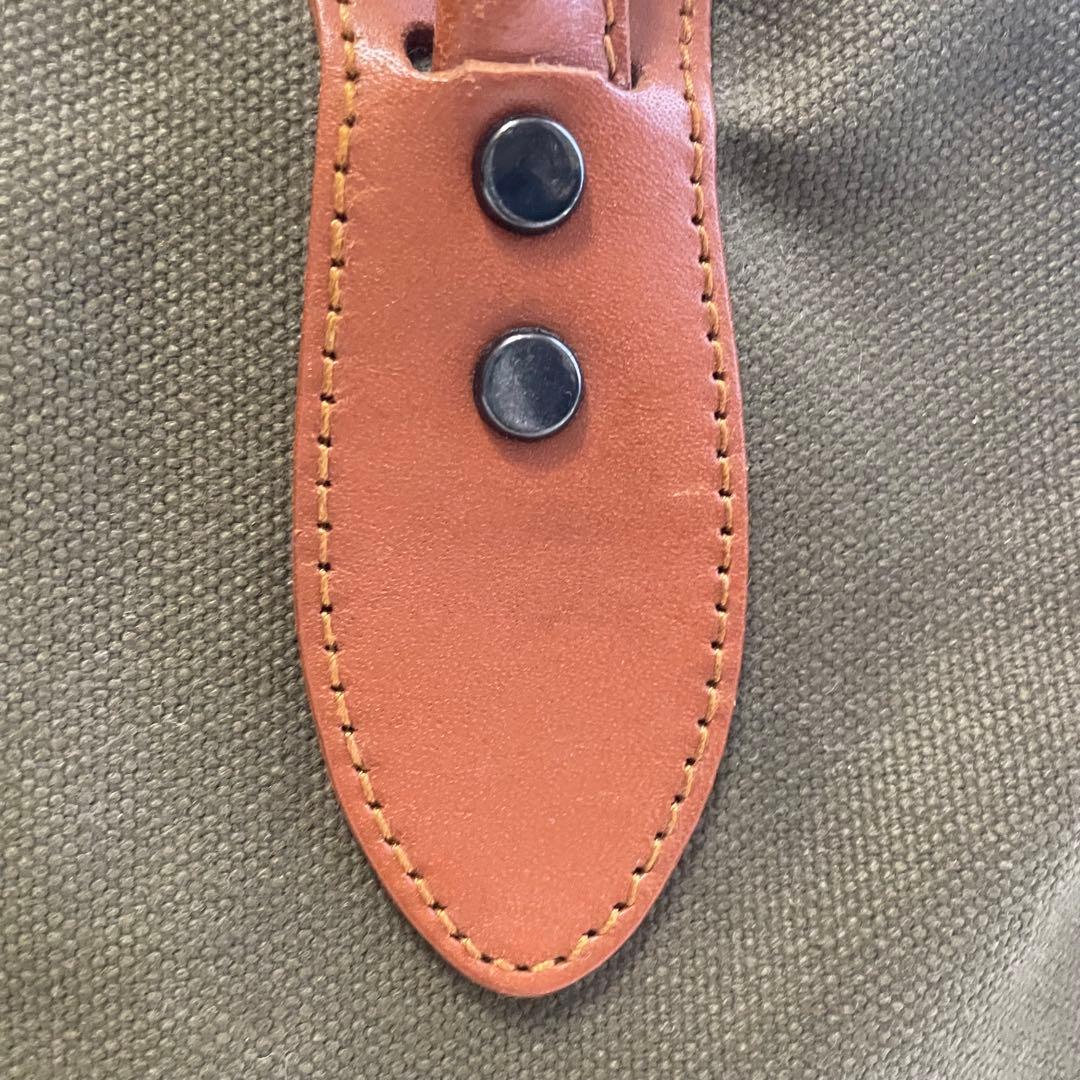 プーさん 一澤信三郎帆布 ボストンバッグ　オリーブ