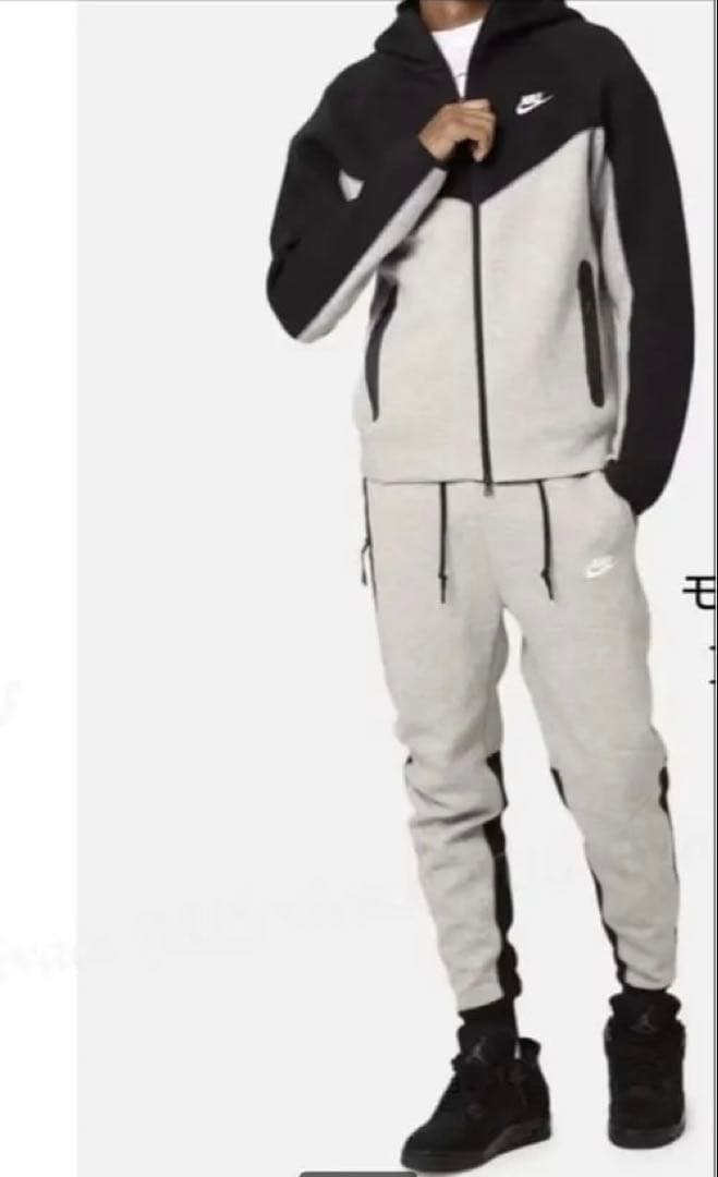 NIKE テックフリース　グレーブラック上下セット XXL