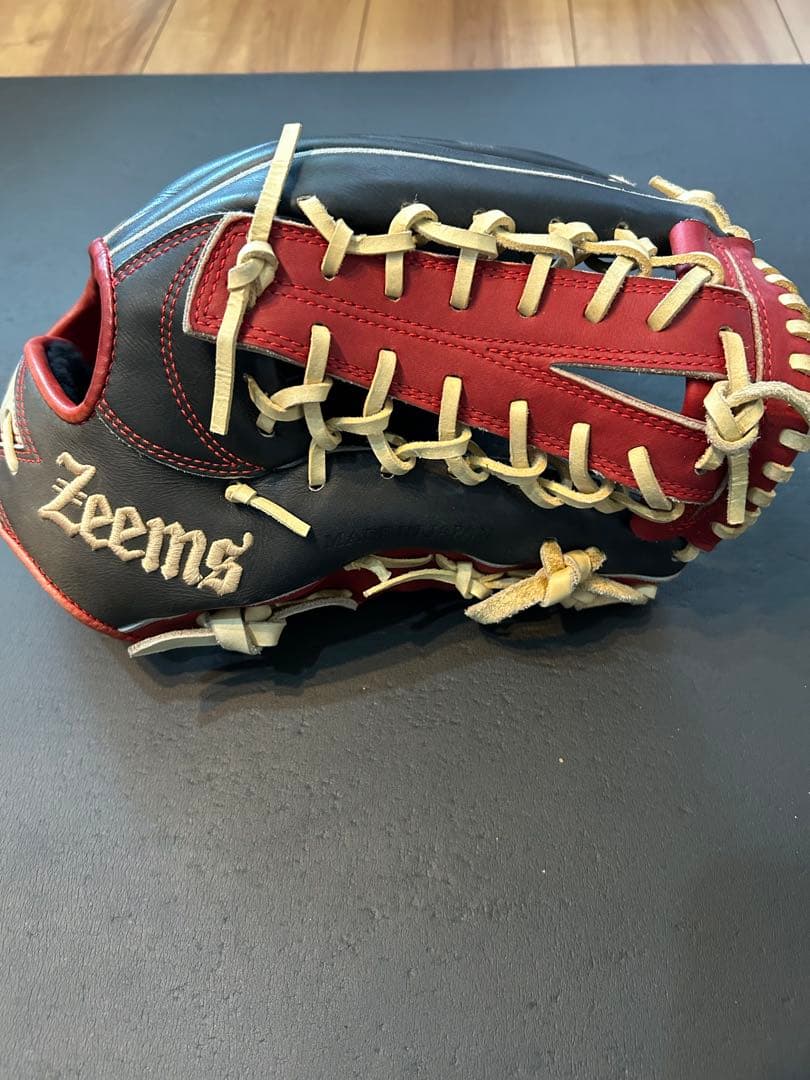 1000円値下げしました！Zeems 軟式グローブ ネイビー/レッド