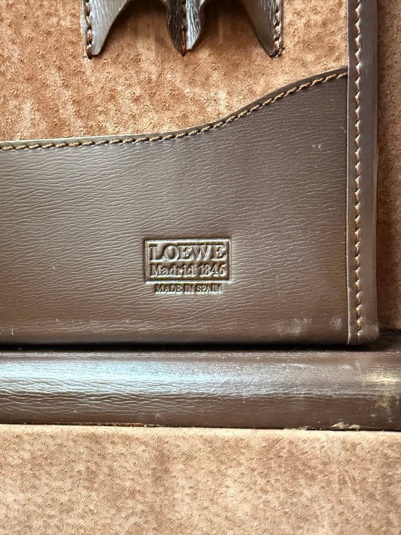 LOEWE アタッシュケース ブラウン レザー