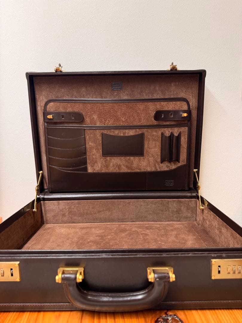 LOEWE アタッシュケース ブラウン レザー