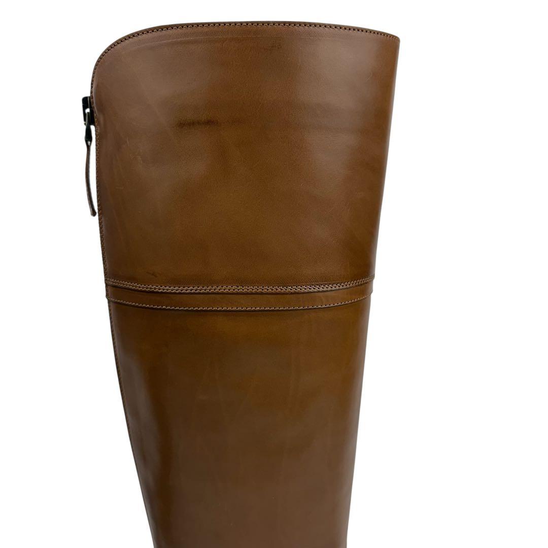 【使用感少】SARTORE サルトル　24cm 37 ロングブーツ　ブラウン