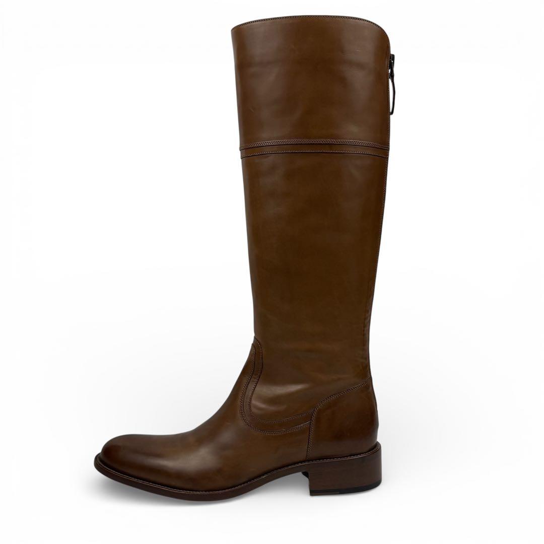 【使用感少】SARTORE サルトル　24cm 37 ロングブーツ　ブラウン