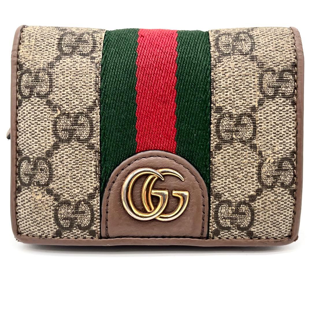 【希少】GUCCI ディズニー　二つ折り財布　3匹の子豚　シェリーライン　GG柄