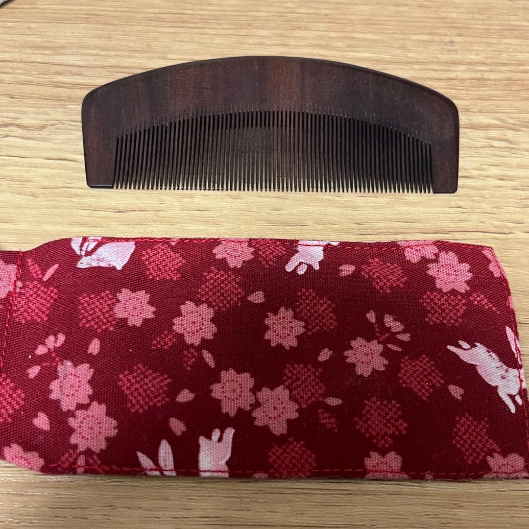 8月中まで値下げ 工房ふるかわや 超細歯 イスノキ櫛 お六櫛