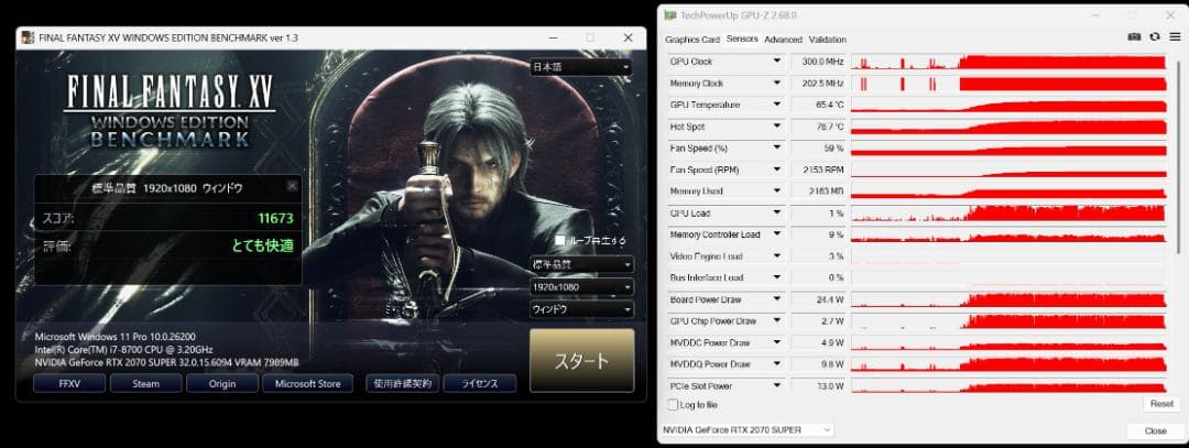 使用極少 Geforce RTX 2070 SUPER MINI 8GB