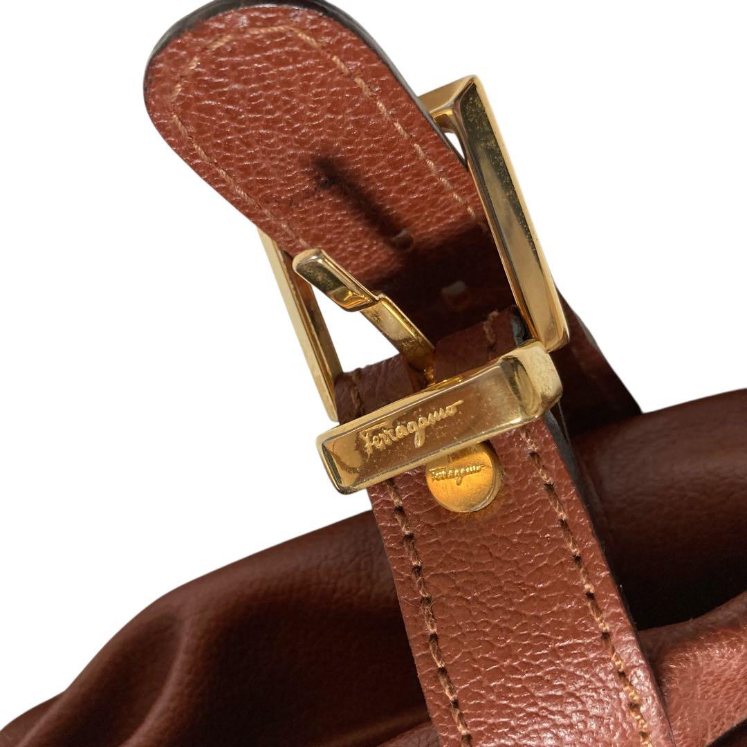 レア★サルヴァトーレ フェラガモ ガーメントバッグ ホース レザー ヴィンテージ