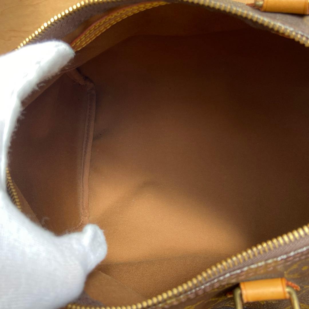 南京錠 鍵付き ルイヴィトン バッグ スピーディ 30 モノグラム ブラウン