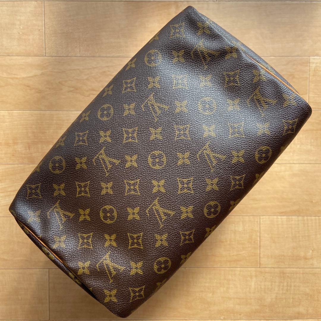 南京錠 鍵付き ルイヴィトン バッグ スピーディ 30 モノグラム ブラウン