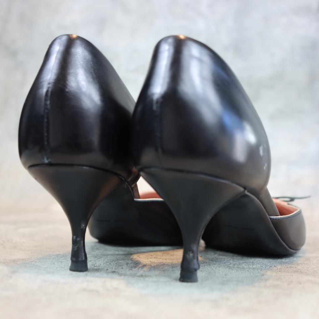 PRADA レザー リボンデザイン パンプス ヒール レディース