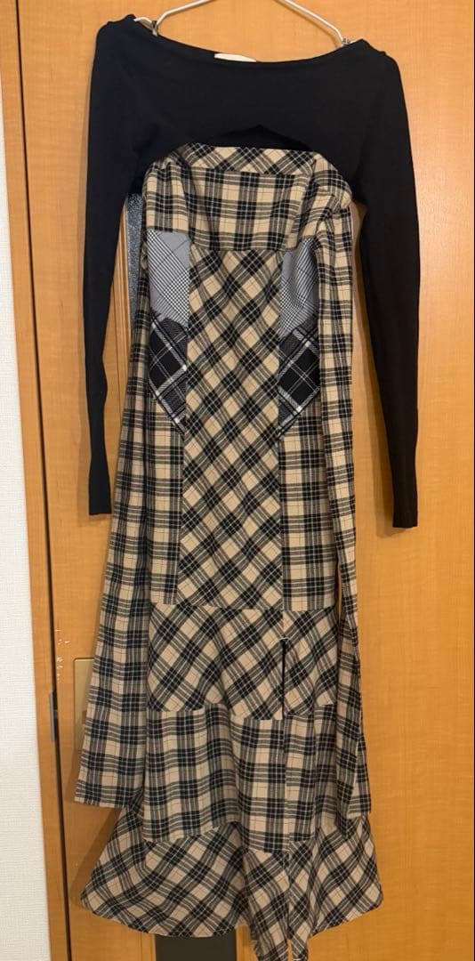 ワンピース ANDMARY juni check dress beige S