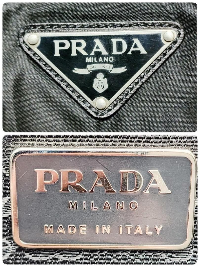 PRADA プラダ ボストンバッグ 三角ロゴ ナイロン ブラック