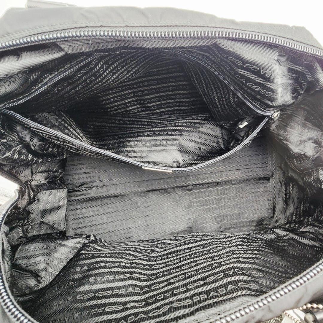 PRADA プラダ ボストンバッグ 三角ロゴ ナイロン ブラック