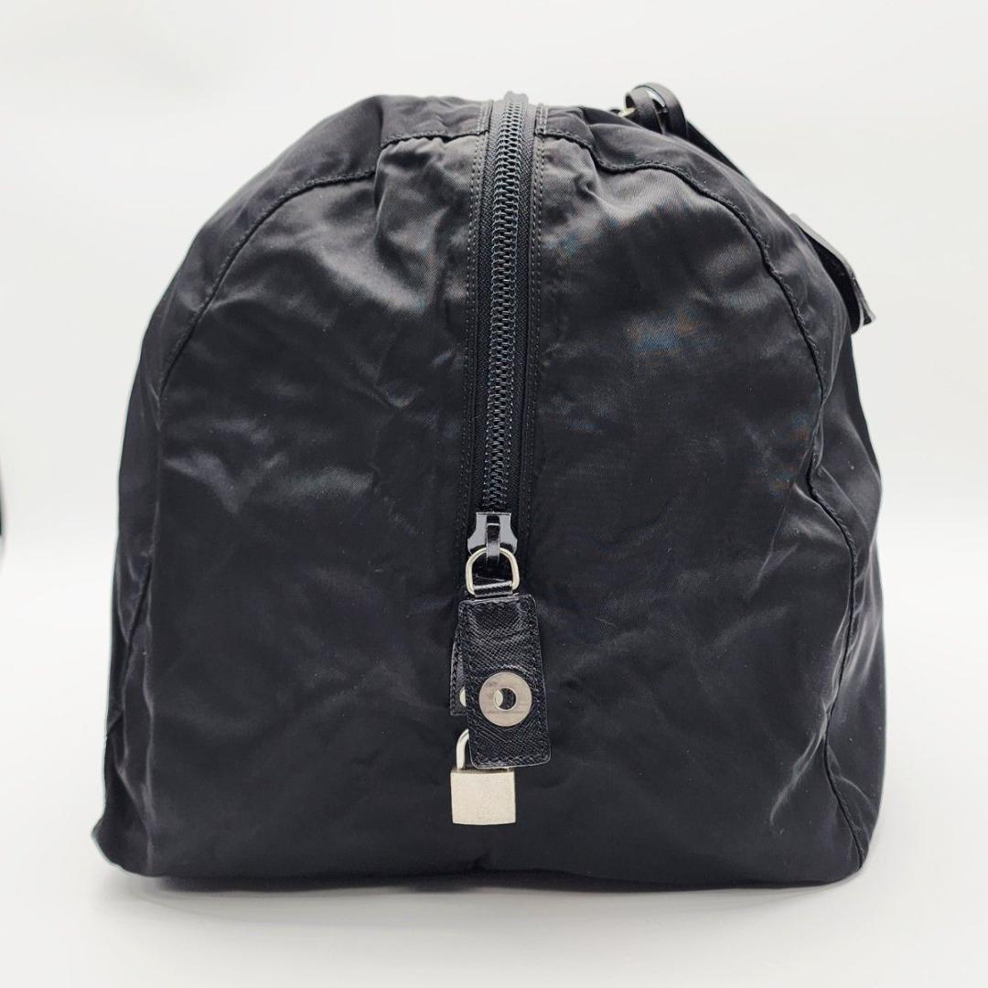 PRADA プラダ ボストンバッグ 三角ロゴ ナイロン ブラック