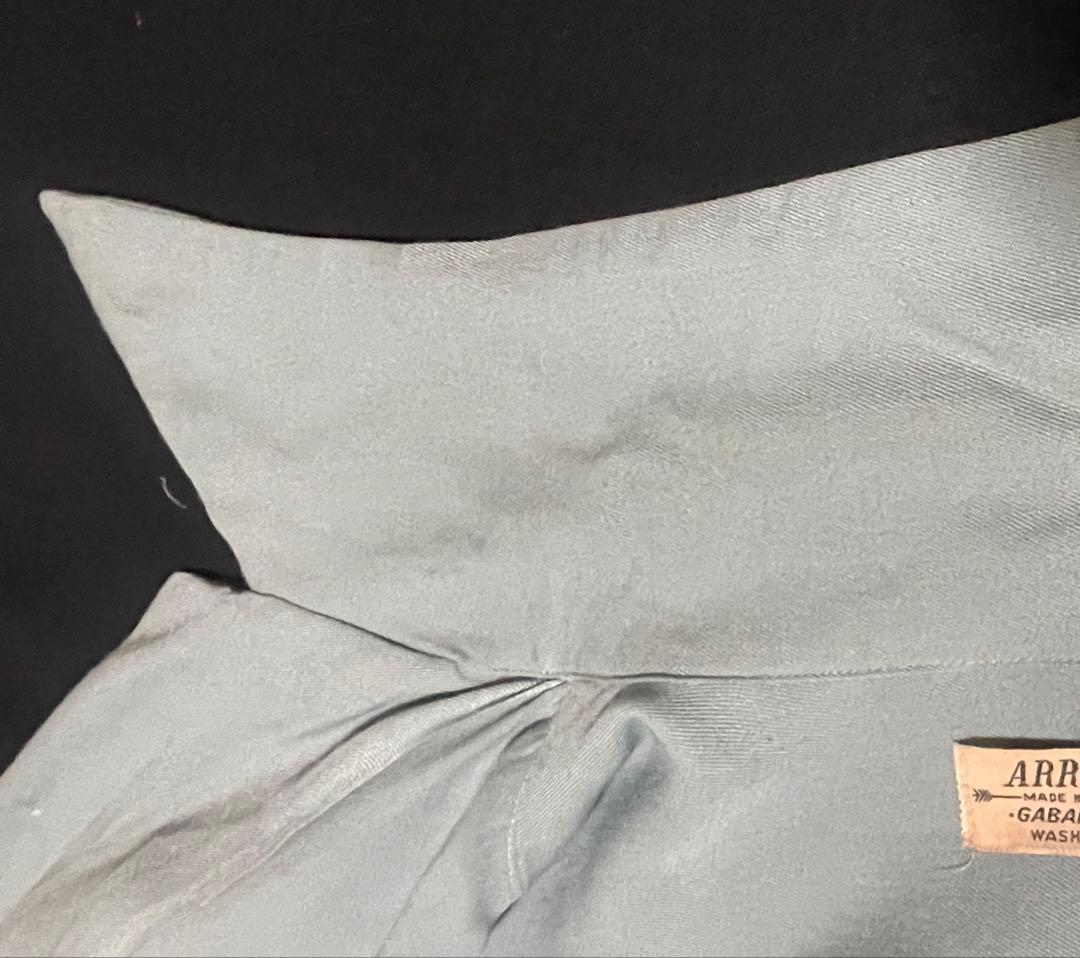 50's ARROW GABANARO アイスグリーン レーヨンシャツ