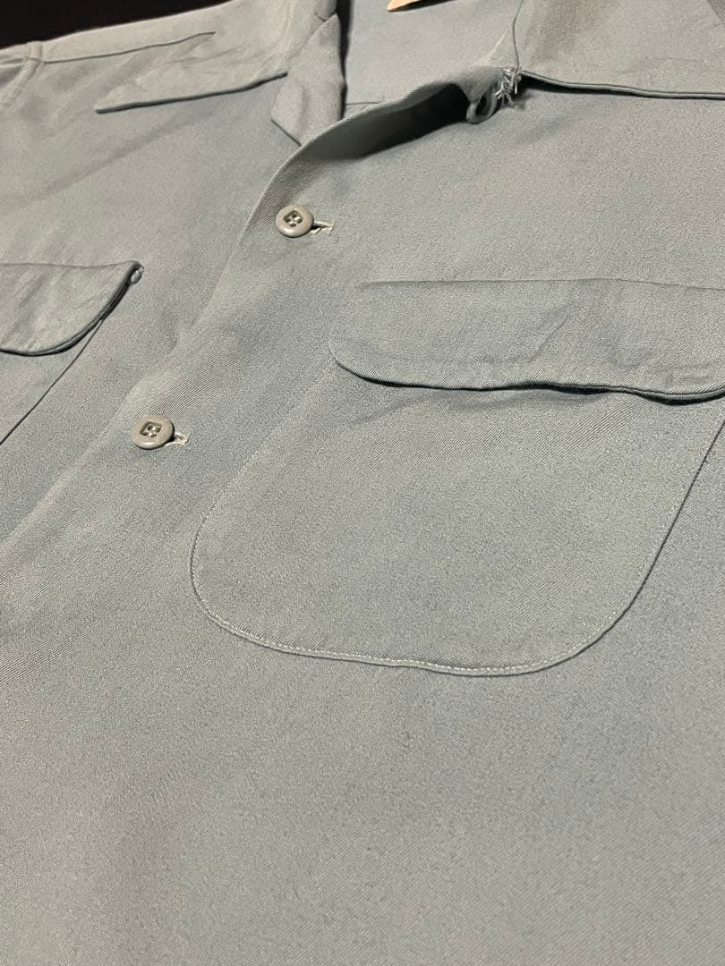 50's ARROW GABANARO アイスグリーン レーヨンシャツ