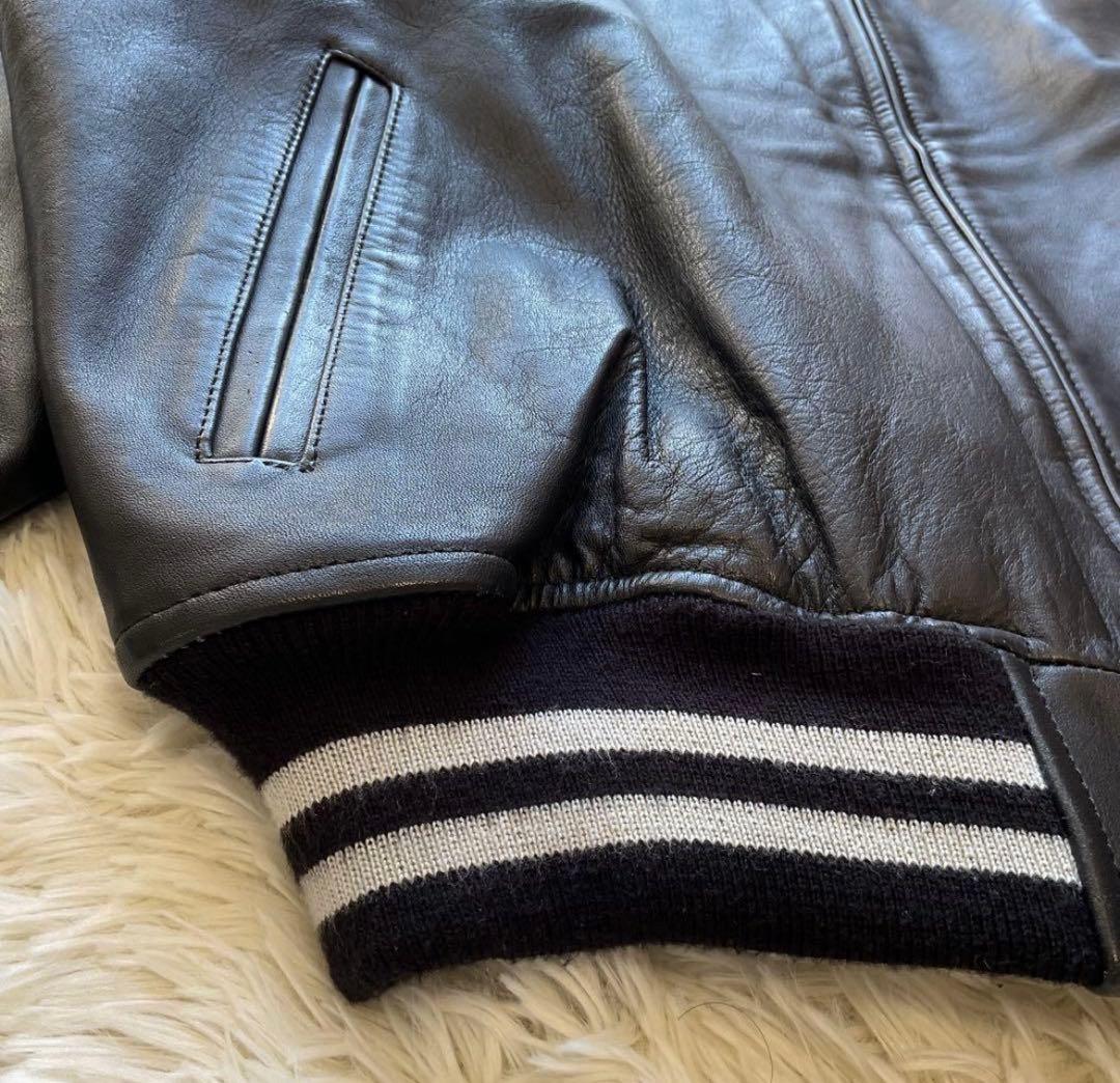 【美品】ハーレーダビッドソン　オールレザージャケット　スタジャン　本革　ワッペン