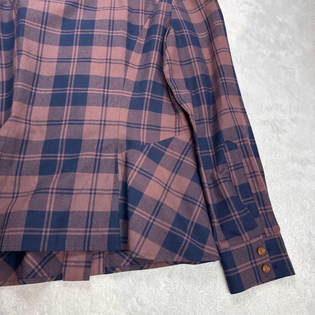 ヴィヴィアンウエストウッド　チェック柄シャツ　リボン　Mサイズ　日本製　極美品