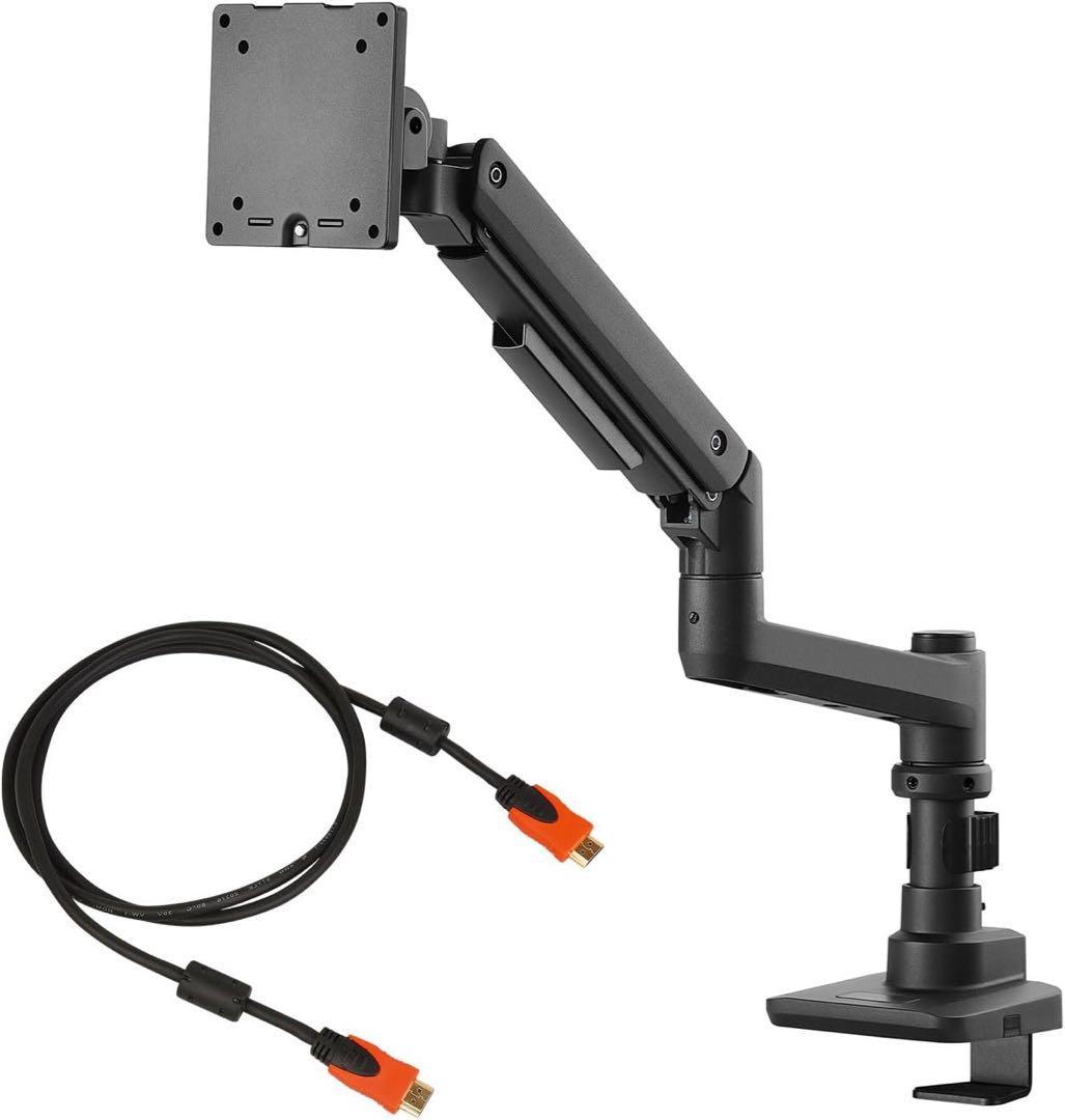 ディスプレイアーム 1画面 シングル 17～49型 耐荷重2～20kg 黒