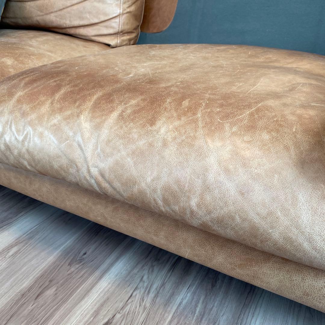 unico モカブラウン レザー 3人掛けソファ　SEINN/セイン