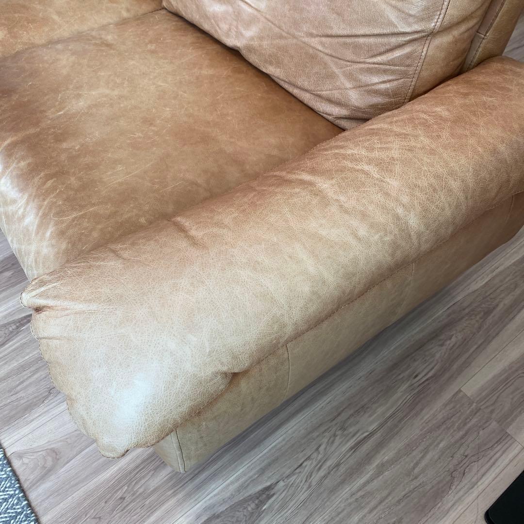 unico モカブラウン レザー 3人掛けソファ　SEINN/セイン