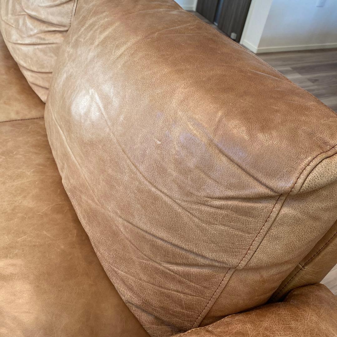 unico モカブラウン レザー 3人掛けソファ　SEINN/セイン