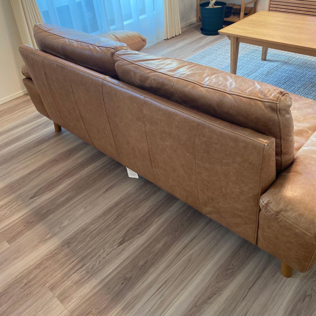 unico モカブラウン レザー 3人掛けソファ　SEINN/セイン