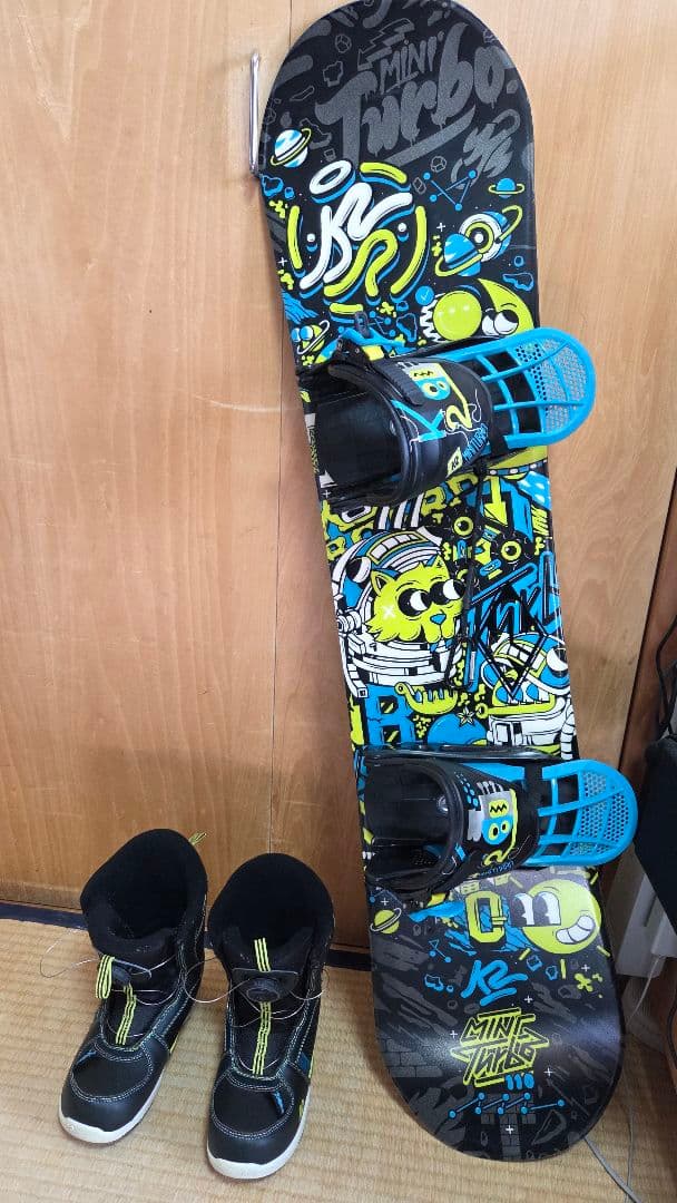 K2 Mini Turbo スノーボード ブーツビンディング付き